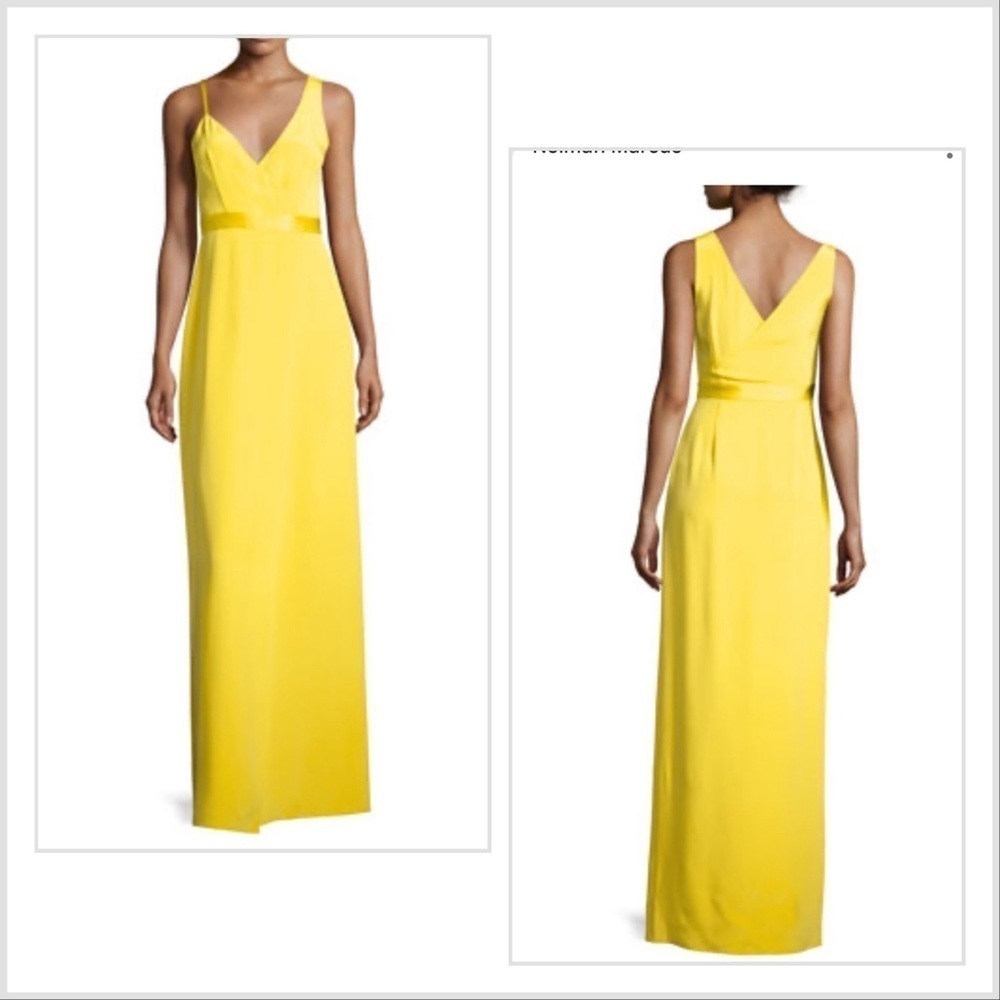 DVF Diane Von Furstenburg yellow midi dress size 0
